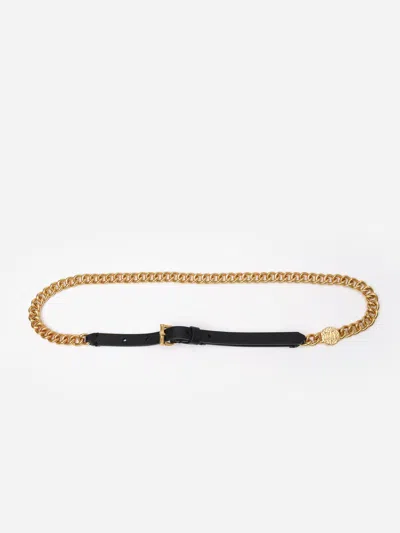J.mclaughlin Women's Nelly Chain Belt Black/gold