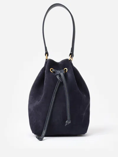 J.mclaughlin Women's Newbury Suede Bucket Bag Navy | Leather/suede