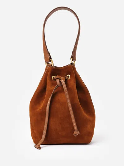J.mclaughlin Women's Newbury Suede Bucket Bag Saddle | Leather/suede