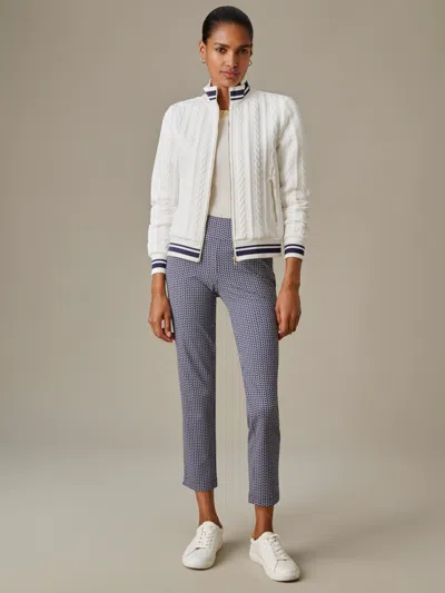 J.mclaughlin Women's Newport Capri Pants In Vine Navy/off White In Multi