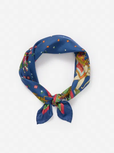 J.mclaughlin Women's Nikka Silk Scarf In Palace Pictorial Navy In Blue