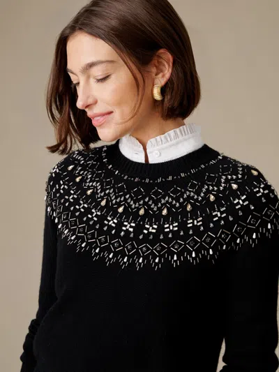 J.mclaughlin Women's Noelle Embellished Sweater Black