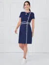 J.mclaughlin Women's Nolan Dress Winter Navy In Blue