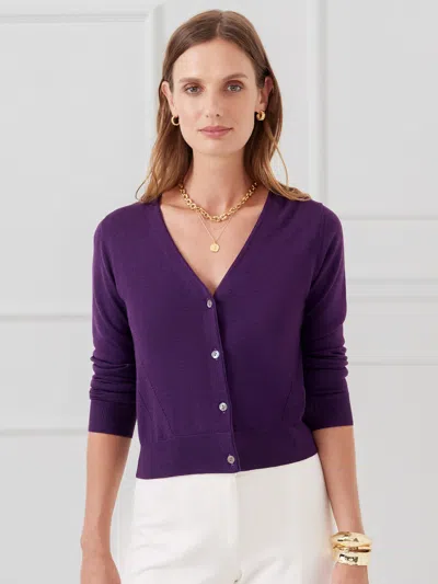J.mclaughlin Women's Olivette Cardigan Purple In Black