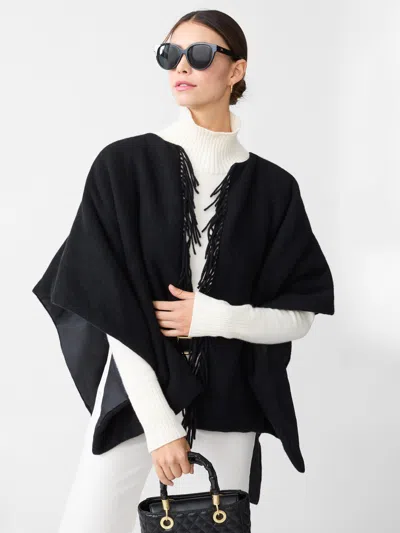 J.mclaughlin Women's Parisa Wrap Black | Wool/polyamide