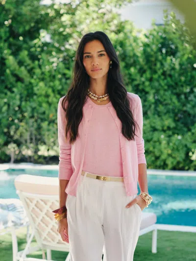 J.mclaughlin Women's Pearl Cardigan Heather Pink