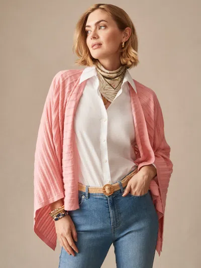 J.mclaughlin Women's Penny Wrap Light Coral | Cotton/nylon/cashmere In Pink