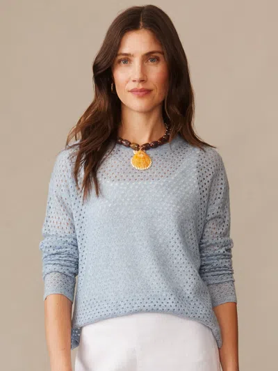 J.mclaughlin Women's Philomena Cashmere Linen Sweater Light Denim In Blue