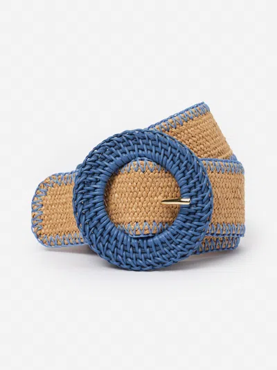J.mclaughlin Women's Popie Grasscloth Belt Seaside Blue