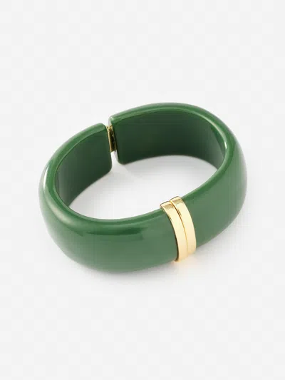 J.mclaughlin Women's Resin Hinge Bangle Green/gold