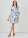 J.mclaughlin Women's Rosie Dress In Reed Forest Blue/green In Multi