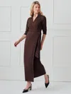 J.mclaughlin Women's Ruthie Reversible Dress In Block Party Paisley Brown In Brown