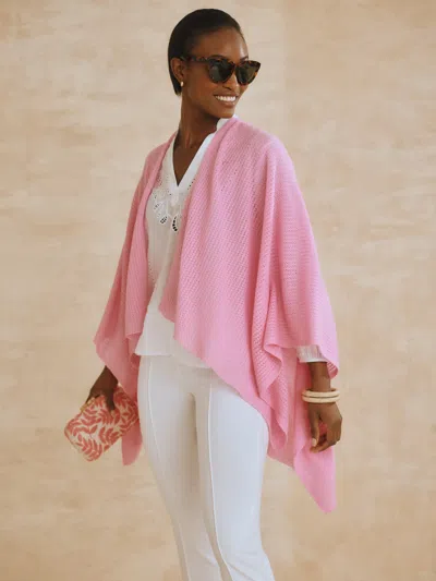 J.mclaughlin Women's Shelby Cashmere Wrap Peony In Pink
