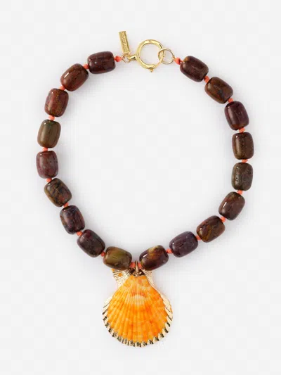 J.mclaughlin Women's Shell Necklace Brown