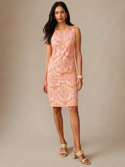 J.mclaughlin Women's Sophia Sleeveless Dress In Tigress Tropico Coral/pink In Multi