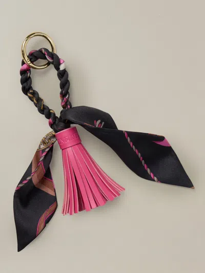 J.mclaughlin Women's Tassel Charm In Neo Sinclair Heraldic Pink | Vegan Leather
