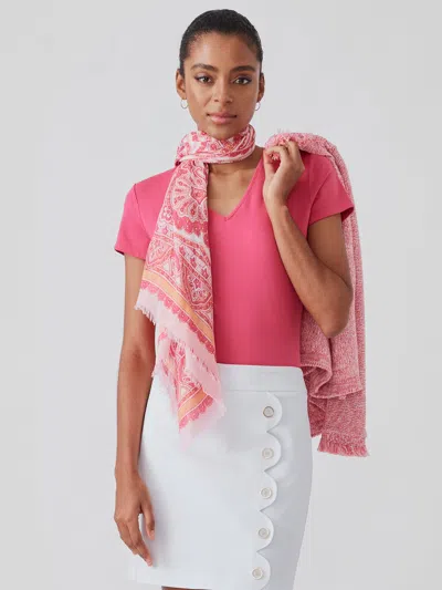 J.mclaughlin Women's Terrine T-shirt Tropical Pink