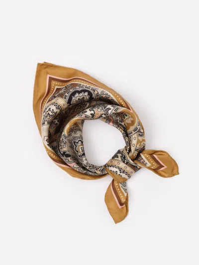 J.mclaughlin Women's The Eloise Silk Scarf In Far Paisley Cream/brown/black