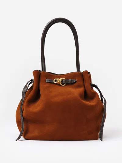 J.mclaughlin Women's The Lex Suede Tote Bag Saddle/dark Brown | Leather/suede