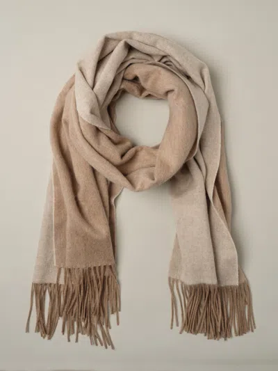 J.mclaughlin Women's The Samantha Cashmere Scarf Taupe/light Heather Oatmeal