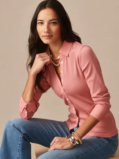 J.mclaughlin Women's Theodora Shirt Mauve Pink