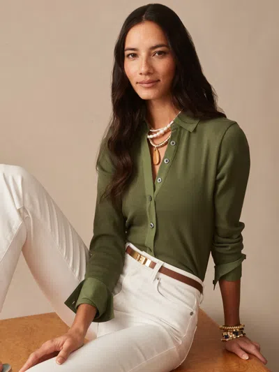 J.mclaughlin Women's Theodora Shirt Moss In Green