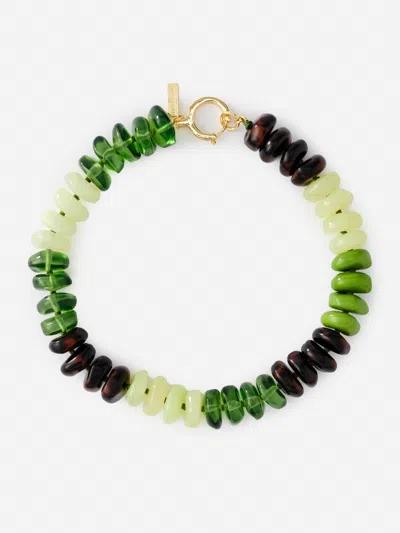 J.mclaughlin Women's Tonal Bead Necklace Green In Neutral