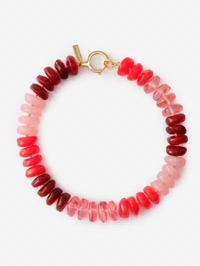 J.mclaughlin Women's Tonal Bead Necklace Pink In Orange
