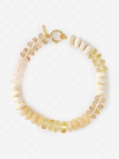 J.mclaughlin Women's Tonal Bead Necklace White In Orange