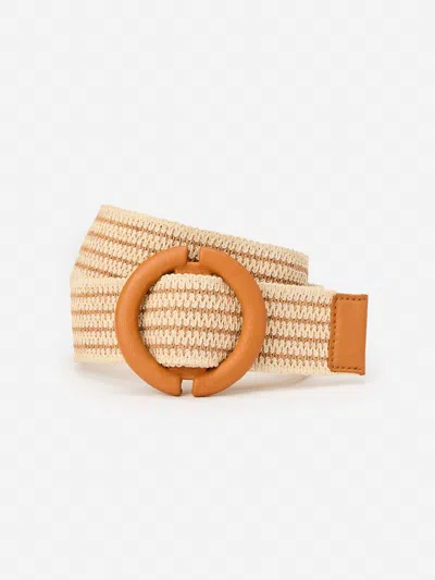 J.mclaughlin Women's Totto Belt In Stripe Vachetta In Neutral