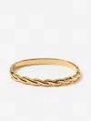 J.mclaughlin Women's Twist Hinged Bangle Gold In Brown