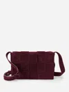 J.mclaughlin Women's Una Woven Suede Crossbody Merlot In Burgundy
