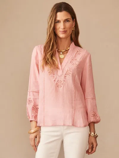 J.mclaughlin Women's Varsha Blouse Pink Quartz