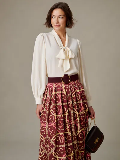 J.mclaughlin Women's Vienna Blouse Parchment In White