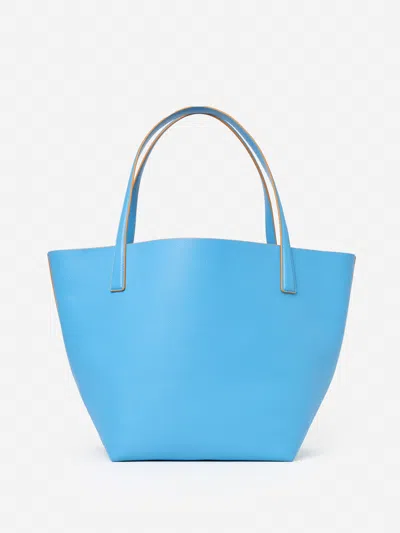 J.mclaughlin Women's Vika Leather Tote Bag Blue In Orange