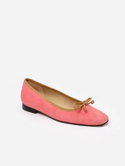 J.mclaughlin Women's Viola Suede Ballet Flats Pink