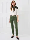 J.mclaughlin Women's Watson Velvet Jeans Cypress In Green