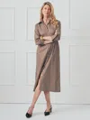 J.mclaughlin Women's Whit Dress In Stripe Brown/white In Brown