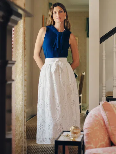 J.mclaughlin Women's Winnie Skirt In Eyelet White