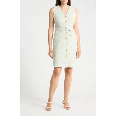 J.mclaughlin Jmclaughlin Wynona Sleeveless Button Front Dress In White