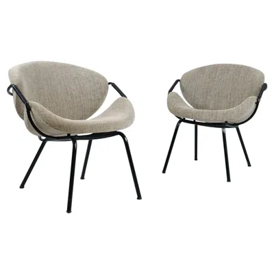Pre-owned J.merivaara A Pair Of Balck & Grey Kulho "bowl" Chairs By Ola Kettunen, Merivaara 1950s In Gray