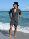 Jmp The Label Carlsbad Button Down Shirt - Black Check