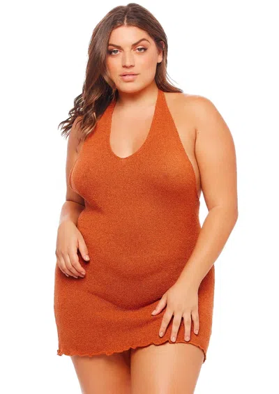 Jmp The Label Halter Mini Dress - Coral