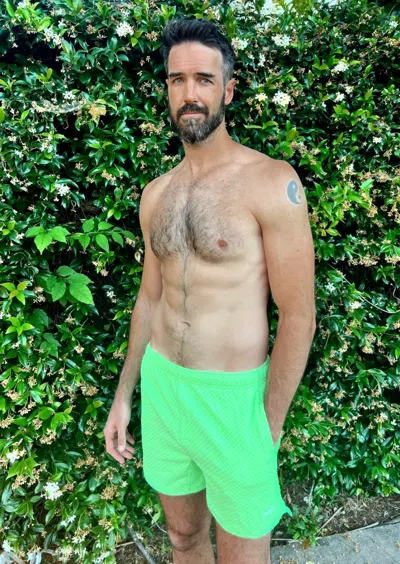 JMP THE LABEL INDIO MEN'S SWIM TRUNK - LIME GREEN CHECK