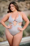 Jmp The Label Kini One Piece - Spritz In Gray