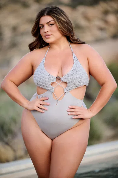 Jmp The Label Kini One Piece - Spritz In Gray