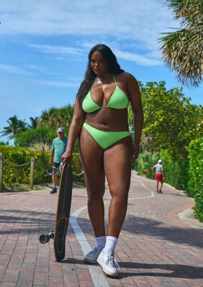 Jmp The Label Lido Top - Lime Green Check