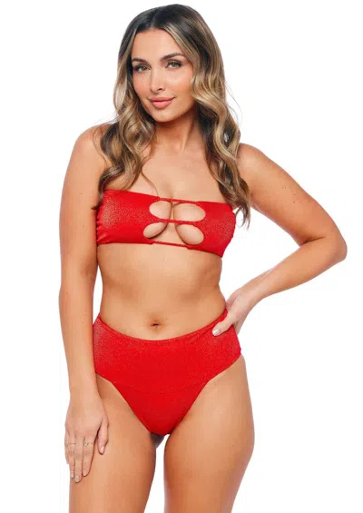 Jmp The Label Monterey Bottom - Blaze Lurex In Orange