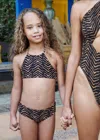 Jmp The Label Rivi Girls Halter Bikini Set - Tiger Switch Print