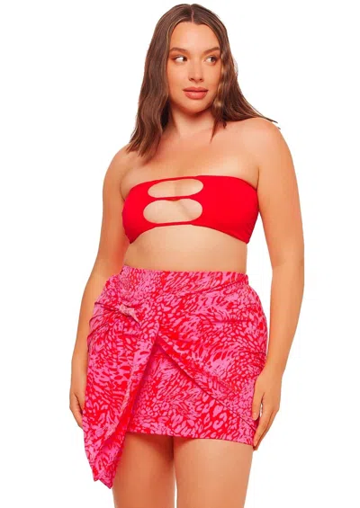 Jmp The Label Side Tie Mini Skirt - Leopard Print